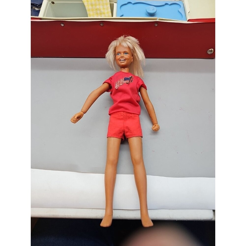Vintage 1974 Kenner Dusty Doll with Original Tennis‎ Outfit Red